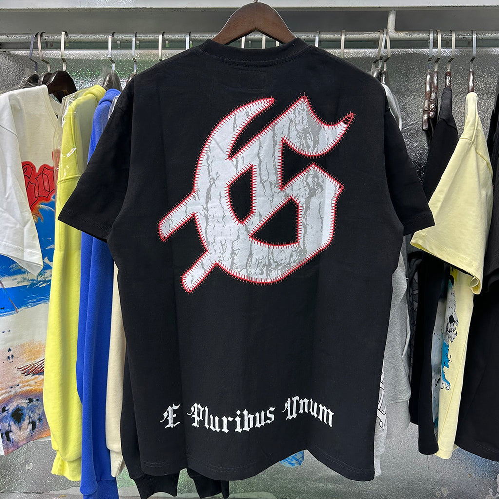 Godspeed T-shirts Skull Baseball Players Printed Cotton Casual Short Sleeves Men and Women