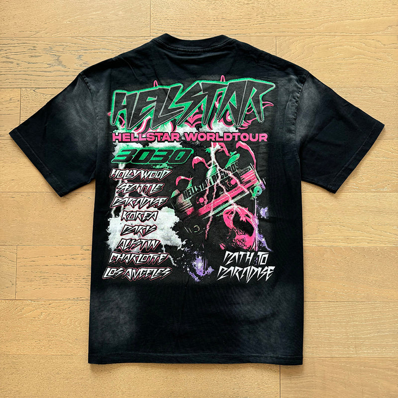 Hellstar T-shirts Washed Aging Process