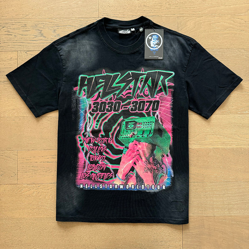 Hellstar T-shirts Washed Aging Process